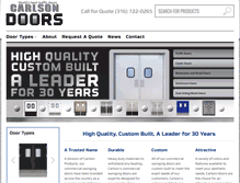 Tablet Screenshot of carlsontrafficdoors.com